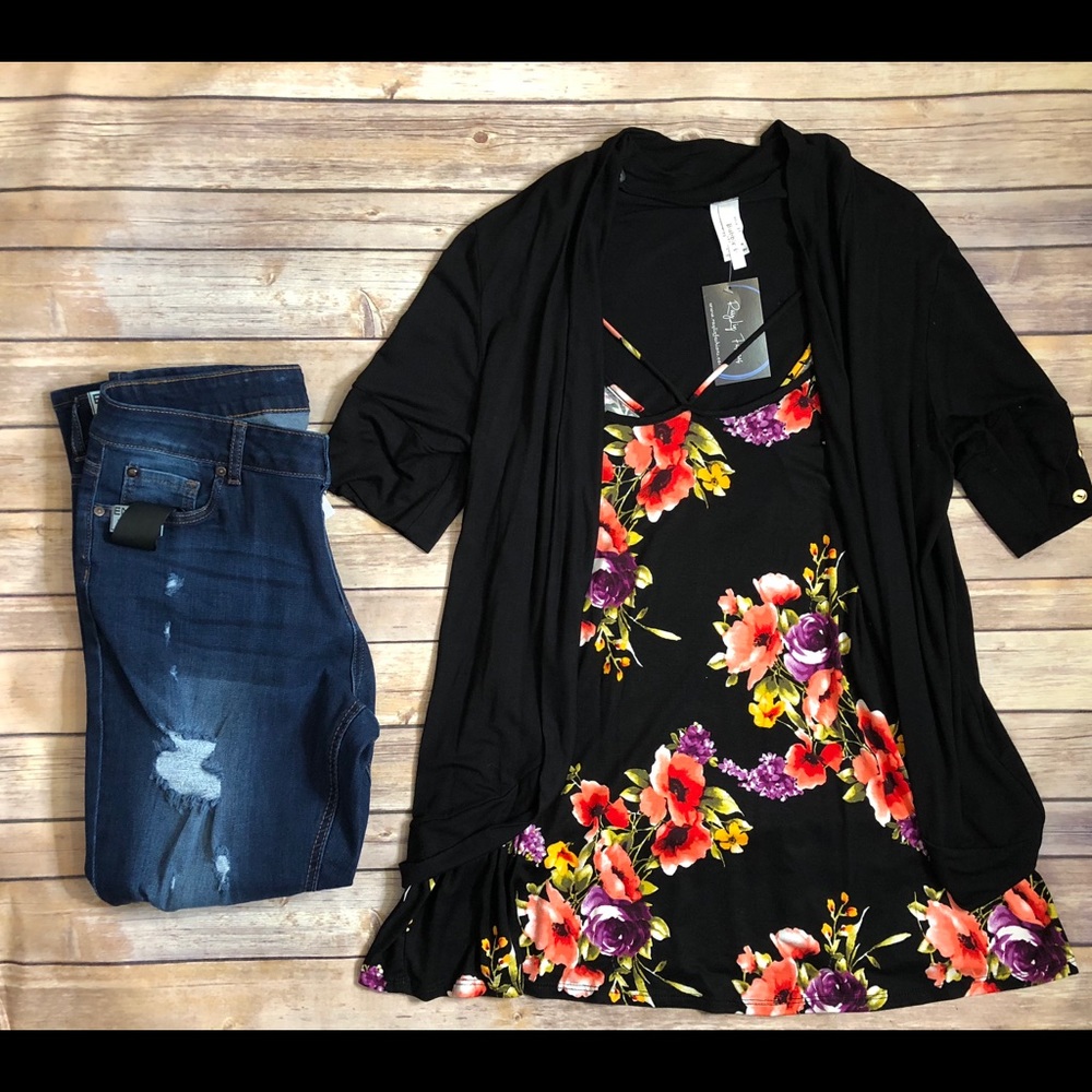 Floral Print Tunic Top - Picture 3 of 3